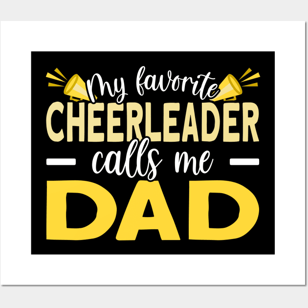 Cheerleader Dad Father's Day Wall Art by TheBestHumorApparel